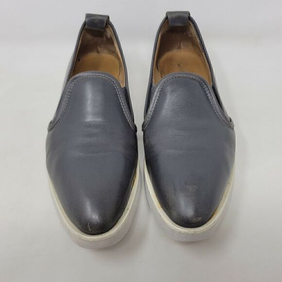 EVERLANE STREET SHOE WOMEN’S SIZE 7 GRAY LEATHER SNEAKER LOAFERS ITALY - Picture 3 of 8